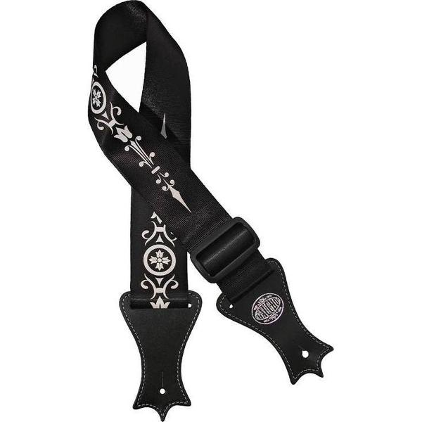 Gitaarriem Icon Series Deluxe Ornament Zwart GST-143-BK Gaucho
