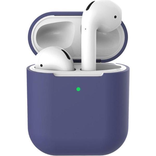 Apple AirPods Flexibel Zacht Siliconen Hoesje Donker Blauw