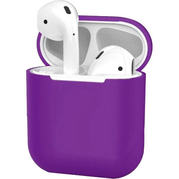 Hoes voor Apple AirPods Hoesje Case Siliconen Cover Ultra Dun - Paars