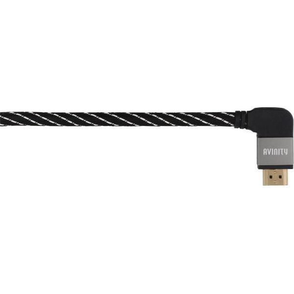 Avinity High-speed HDMI-kabel St. - St. 90° Stof Verguld Ethernet 0,75 M