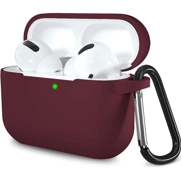 Shieldcase Case geschikt voor Airpods Pro silicone case - burgundy