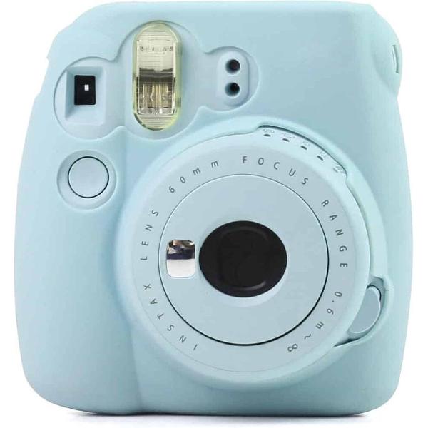 Fluorescerende zachte siliconen beschermhoes voor FUJIFILM instax mini 9 / mini 8+ / mini 8 (blauw)