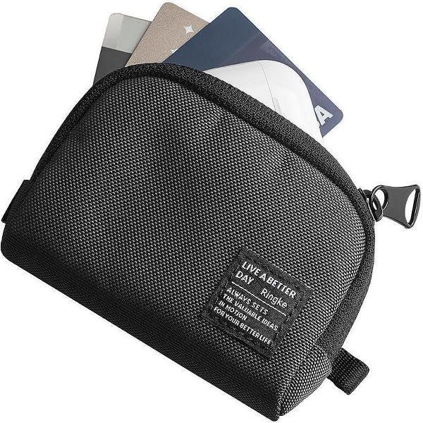 Ringke Mini Pouch Half Pocket Opbergtas voor AirPods/Galaxy Buds Zwart