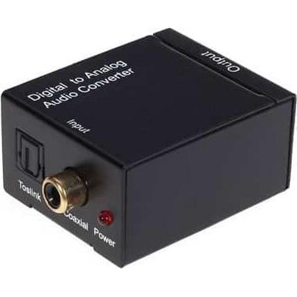 Digitale optische coax naar analoge RCA Audio Converter (zwart)