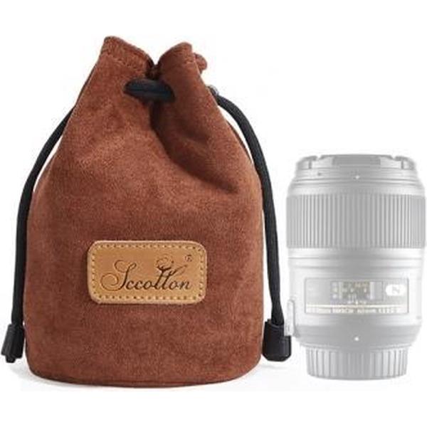 SCCOTTON Liner Schokbestendige digitale bescherming Draagbare SLR-lenstas Micro-enkele cameratas Rond Bruin S