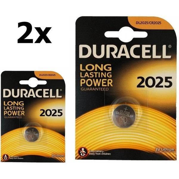 2 Stuks Duracell CR2025 3V lithium knoopcel batterij