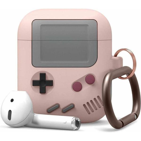 Game Console Case Cover Voor Airpods - Siliconen Roze | Watchbands-shop.nl