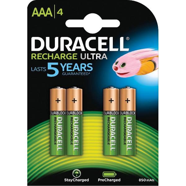 Duracell Rechargeable AAA 900mAh batterijen - 4 stuks