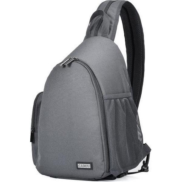 CADeN D17-1 Multifunctioneel waterdicht nylon Schokbestendig Krasbestendig Messenger Enkele / schouders Tas Rugzak Outdoor SLR Camera Fotografie Rugzak Tas (grijs)
