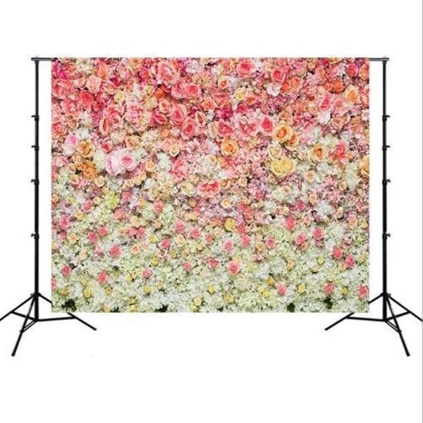 2.1mx 1.5m Rose Wall Wedding Party Foto Fotografie Achtergrond Doek