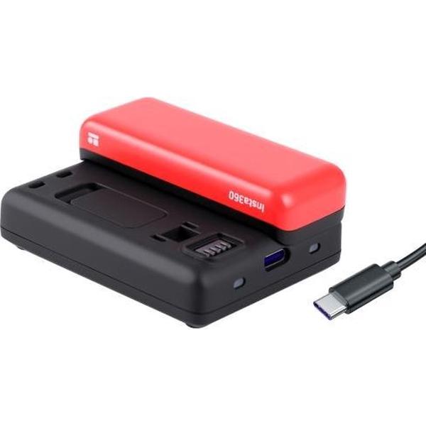 RR-LF8-CINOR8CA Voor Insta360 ONE R 4K Panoramische camera Batterijen Oplader Snel opladen Dubbele oplaadinterface Oplaadstation