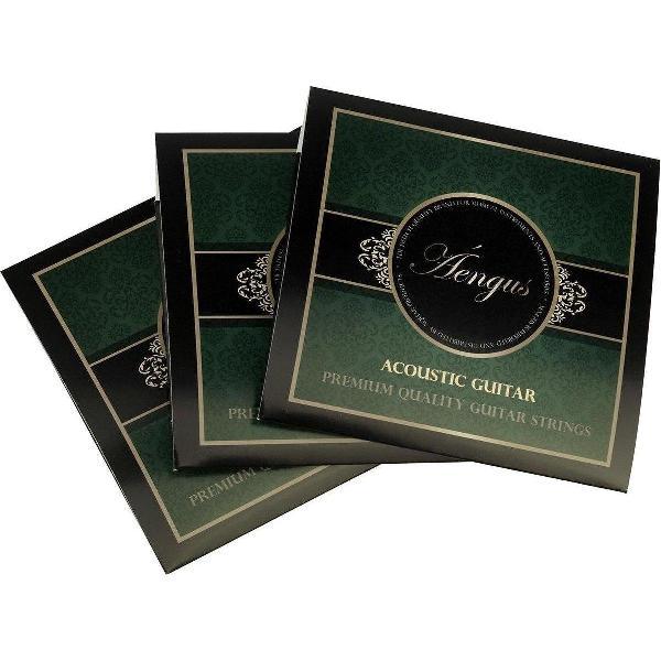3 setjes stalen snaren voor akoestische gitaar - Coated Bronze - set .011 tot .053 - Brons