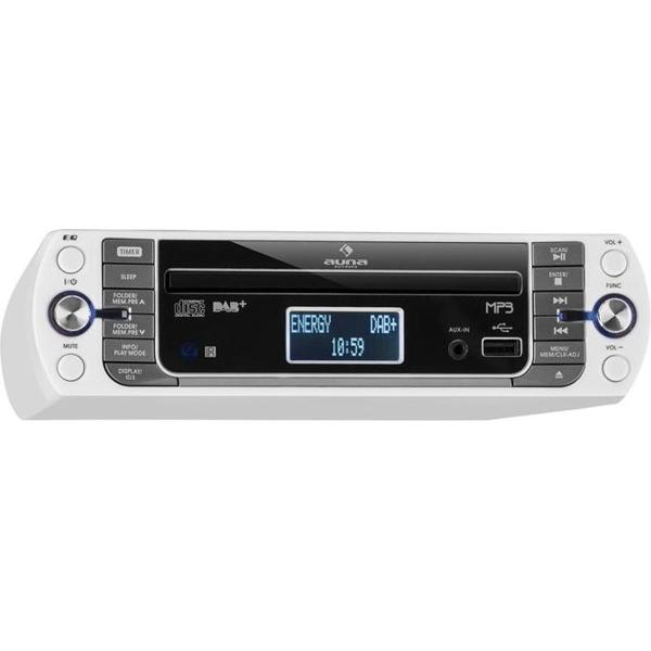KR-400 CD keukenradio, DAB+/PLL tuner FM, meer dan 40 zenderopslagplaatsen , CD/MP3 player