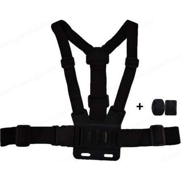 Chest mount / Chesty / Harnas + 2 GRATIS sticker mounts voor uw GoPro / Go Pro / SJCAM / Denver / Qumox / Rollei