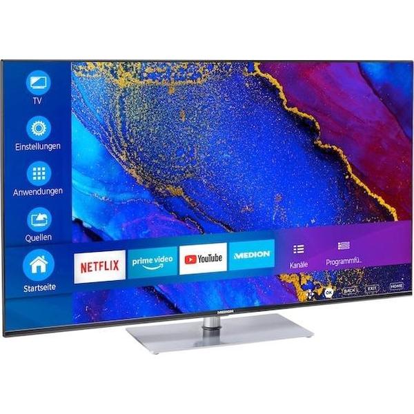 MEDION LIFE® X15061 Smart-TV | 125,7 cm (50 '') Ultra HD-scherm | HDR | Dolby Vision ™ | Micro Dimming | MEMC | PVR ready | Netflix | Amazon Prime Video | Bluetooth® | DTS HD | HD Triple Tuner | CI +