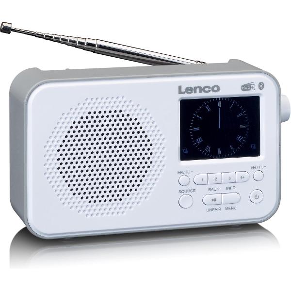 Lenco PDR-035 - DAB+ / FM Radio met Bluetooth - Wit