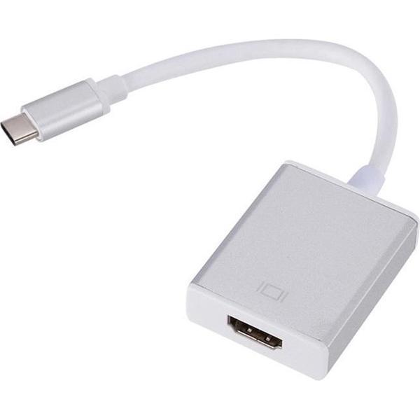 USB-C naar HDMI Adapter - 1080p - USB-C Hub - HD kwaliteit - Zilver