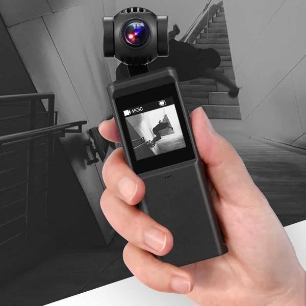 P6A 1080P Pocket Gimbal Camera Mini PTZ Vlog Camera (zwart)