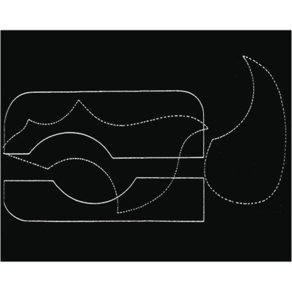 Pickguard blank zwart zelfklevend 20x25cm