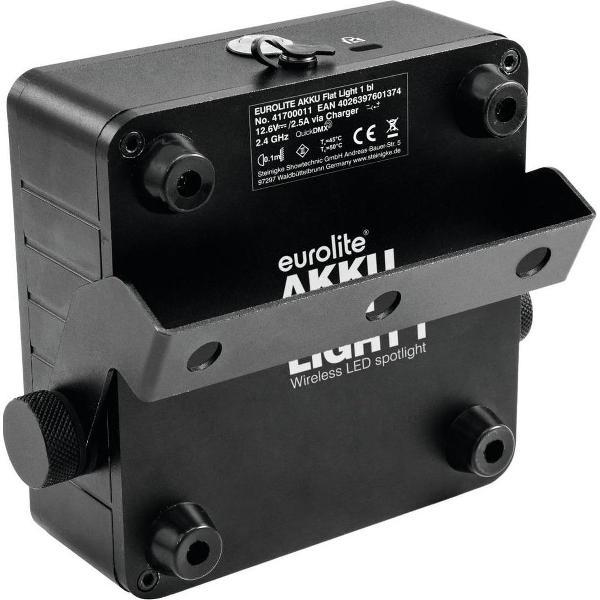 EUROLITE AKKU Flat Light 1 - LED UPLIGHT met Accu Zwart - LED Uplighter - Accu LED Spot