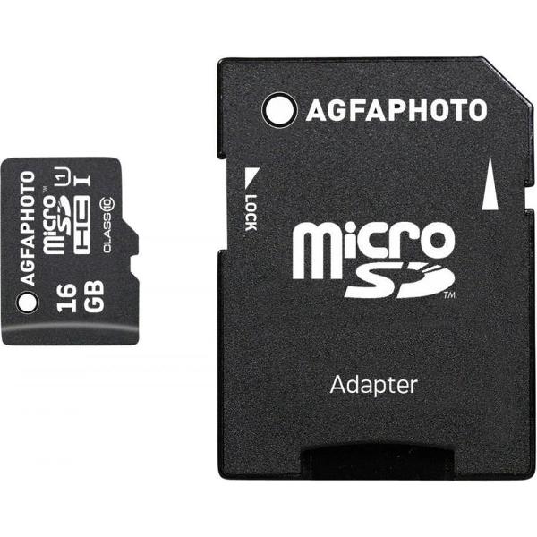 AgfaPhoto Mobile High Speed 16GB Micro SDHC Class 10 + Adapter
