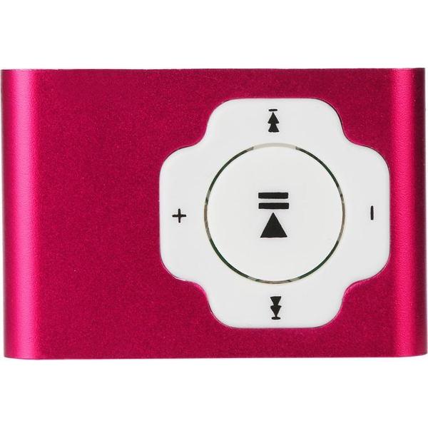 Mini mp3 speler | inclusief usb data kabel | geschikt voor micro sd-kaart (exclusief) | roze