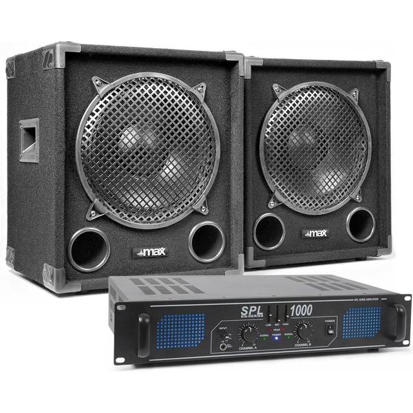 SkyTec MAX12SUB met SPL1000 versterker - 1000W subwoofer installatie