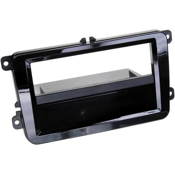 2-DIN Paneel with pocket Seat - Skoda - Volkswagen Kleur: Piano Zwart