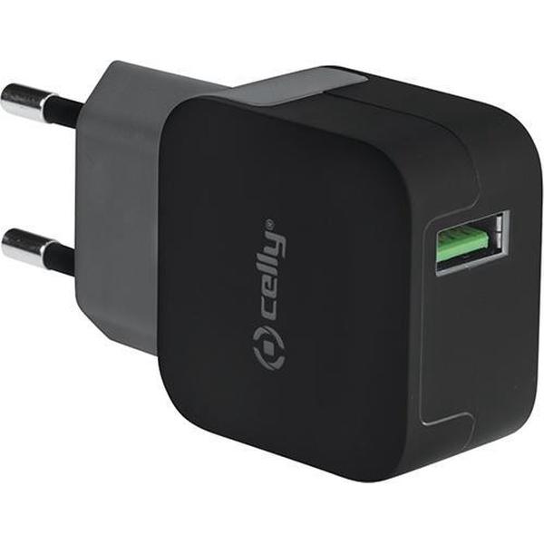 Celly Thuislader Turbo 1 Usb-poort 2.4a Zwart