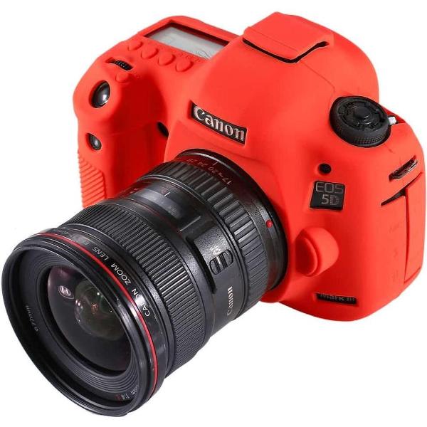 PULUZ Zachte siliconen beschermhoes voor Canon EOS 5D Mark III / 5D3 (rood)