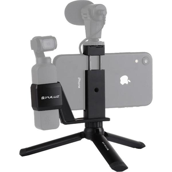 PULUZ Mini metalen desktop statiefbevestiging + metalen telefoonklembevestiging + uitbreiding vaste standaardbeugel voor DJI OSMO-zak