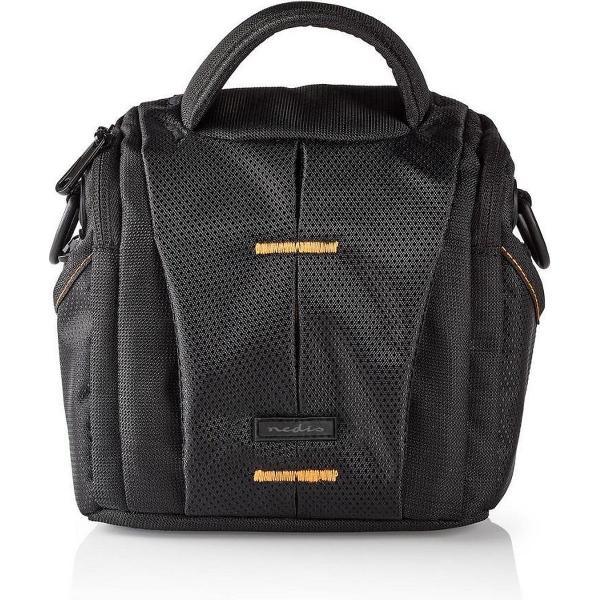 Nedis Camera-schoudertas | 152 X 146 X 65 Mm - 2 Binnenvakken | Zwart/oranje