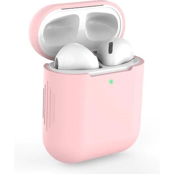 Siliconen Airpod case - Roze - Airpods Pro Hoesje - Airpods Cover - Beschermhoesje voor Apple AirPods