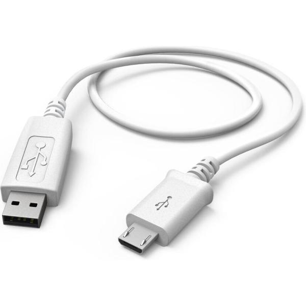 Hama Oplaad-/gegevenskabel Micro-USB 1,0 M Wit