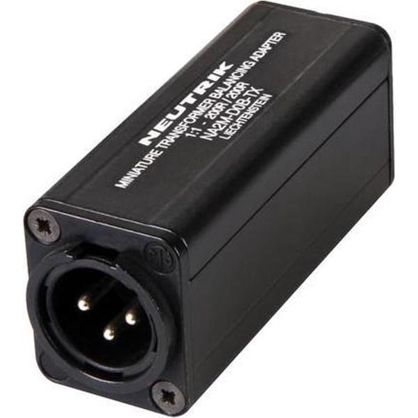 NEUTRIK - 3-POLIGE MANNELIJKE XLR - RCA-PHONO - ZWART (NA2-M-DOB-TX)