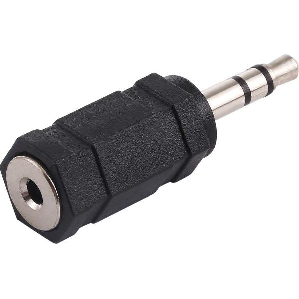 3,5 mm Male naar 2,5 mm vrouwelijke audio-adapter (zwart)