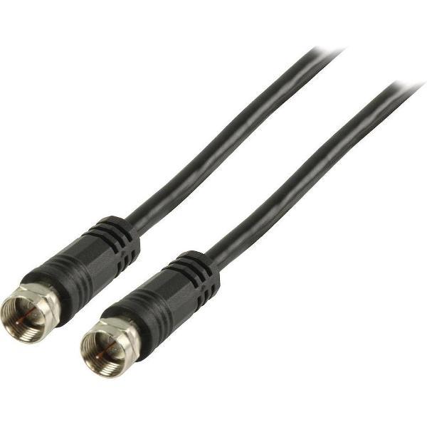 Valueline VLSP41000B10 coax-kabel 1 m F Zwart
