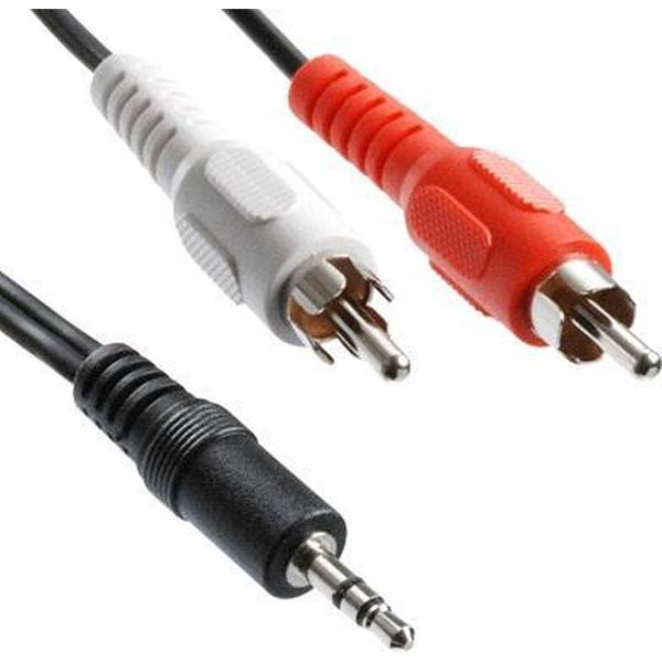 Kabel4U.nl Jack 3.5mm stereo naar RCA mannelijke audiokabel, lengte: 3m