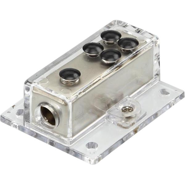 Power distribution block (silver) 1x20 mmÂ² in / 4x10 mmÂ² out
