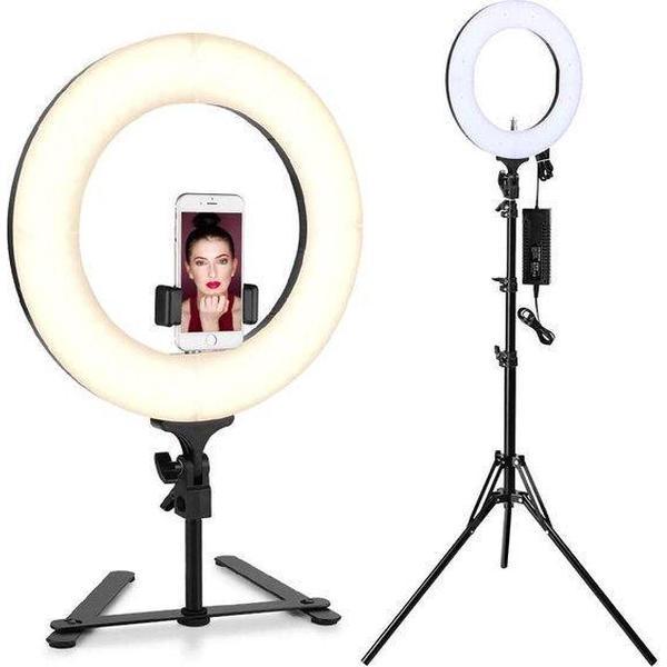 Ringlamp met verstelbare statief | Ringflitser |Professioneel Ringlight | 30cm / 14 Inch LED ringlamp | Kleurtemperatuur 2700-5500K | Dimbaar