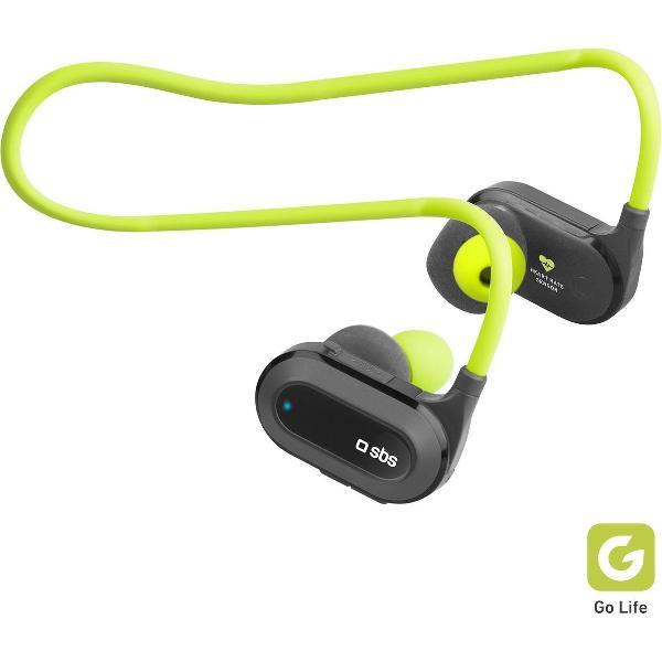 SBS TESPORTGOLIFEEARHR hoofdtelefoon/headset oorhaak, In-ear Zwart, Limoen