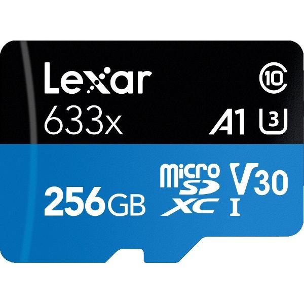 Lexar High Performance 633x microSDXC 256GB - met adapter