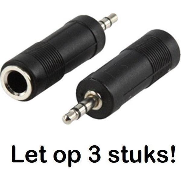 3 Pack Voordeel set Jack Aux - 6.3mm vrouwelijk naar 3.35mm mannelijk