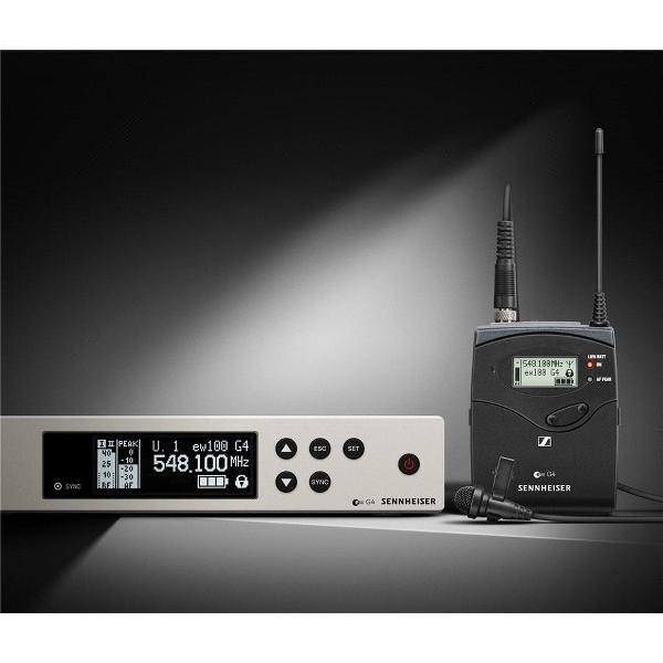 Sennheiser ew 100 G4-ME2-B - Draadloze lavalier set, incl. ME 2-II lavalier microfoon