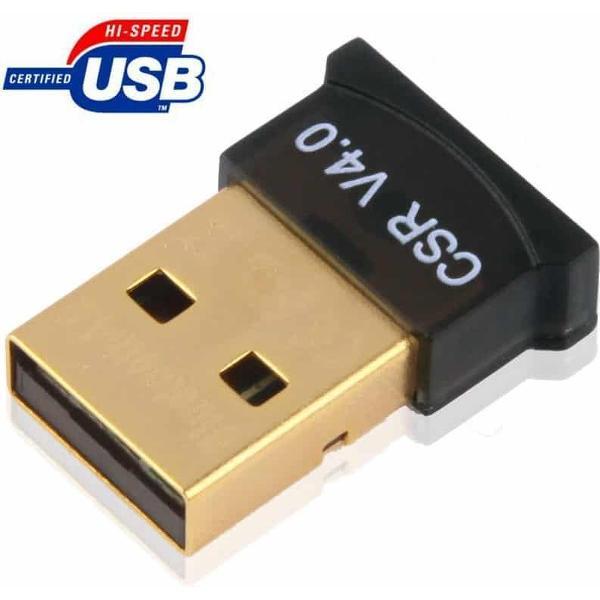 Micro Bluetooth 4.0 USB-adapter (V4.0), Transmissie-afstand: max 15 m (zwart)