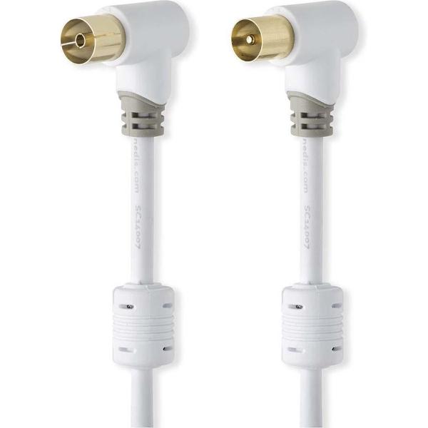 Nedis CSBW40010WT50 Coaxkabel 100 Db Iec (coax) Male Haaks - Iec (coax) Male Haaks 5,0 M Wit