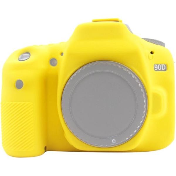 PULUZ zachte siliconen beschermhoes voor Canon EOS 90D (geel)