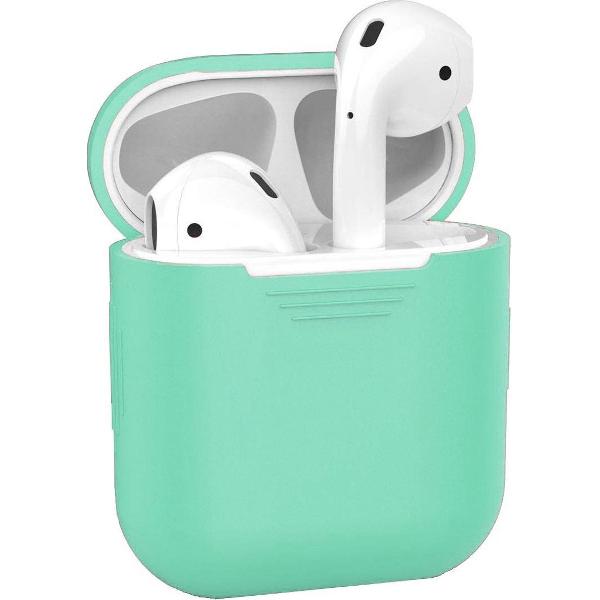 Siliconen Bescherm Hoesje Cover Hoes voor Apple AirPods 1 - Mint groen