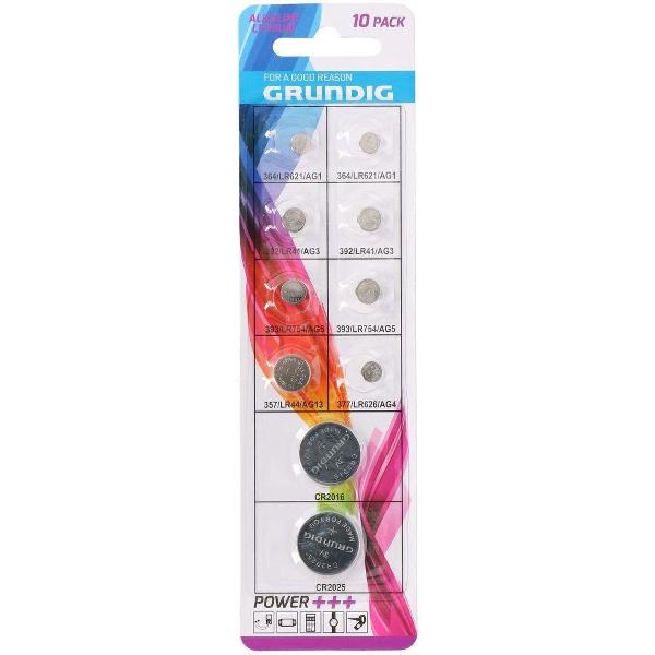 Grundig Batterijen Knoopcel Alkaline/lithium 10 Stuks