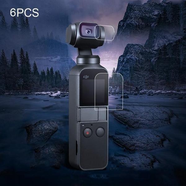 6 STKS lensbeschermer + scherm gehard glasfilm voor DJI OSMO Pocket Gimbal